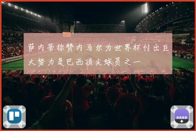萨内蒂称赞内马尔为世界杯付出巨大努力是巴西顶尖球员之一